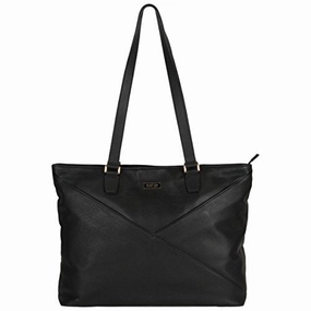 Kenneth Cole Reaction Leather WomenS Top Zip 15" Computer Business Tote (Rfid) Laptop, Black,