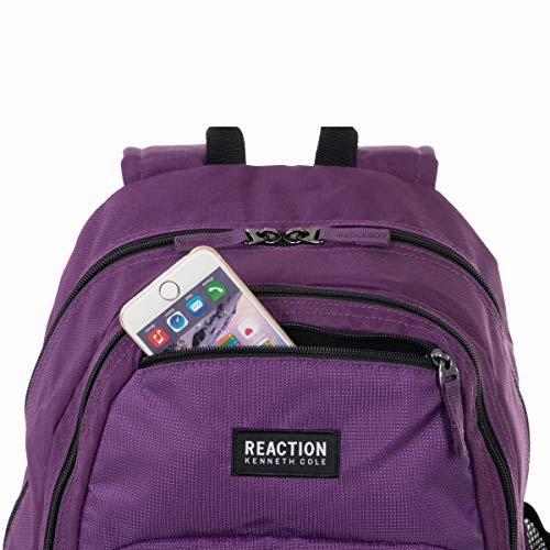 Kenneth Cole Reaction Printed Dual Compartment 16 Laptop & Tablet Backpack for School, Travel, & Work, White Marble, Laptop