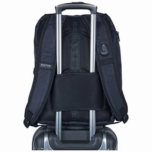 Kenneth Cole Reaction Top Zip Laptop with USB Port (RFID) Backpack, Navy One Size