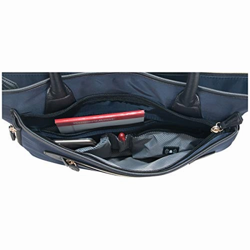 Kenneth Cole Reaction Women's Silky Polyester Top Zip 15" (RFID) Laptop Tote Navy One Size