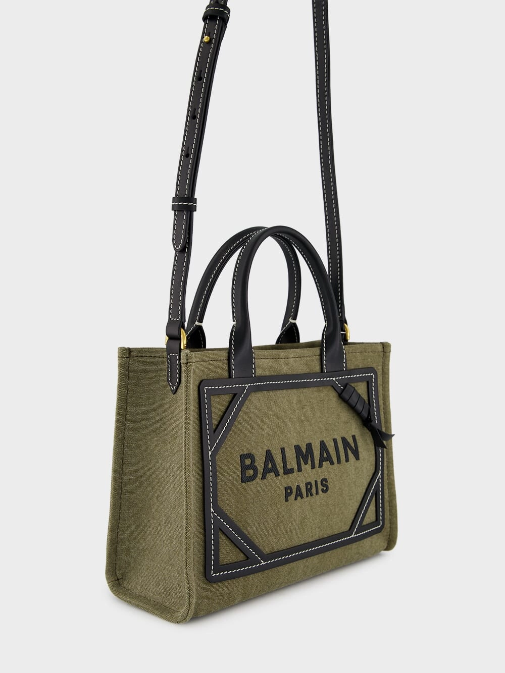 Khaki B-Army Small Tote Bag