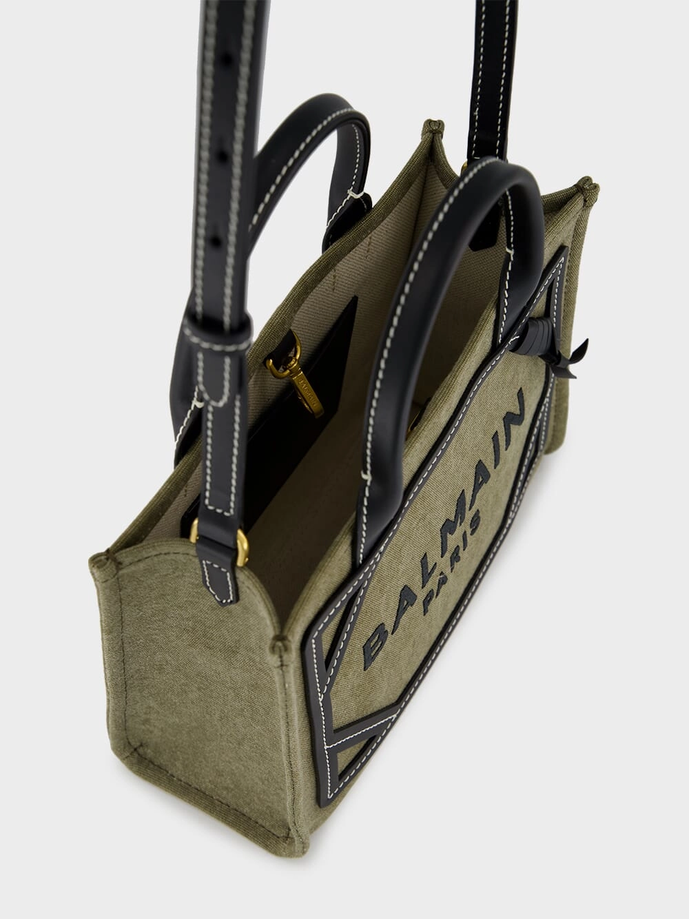 Khaki B-Army Small Tote Bag