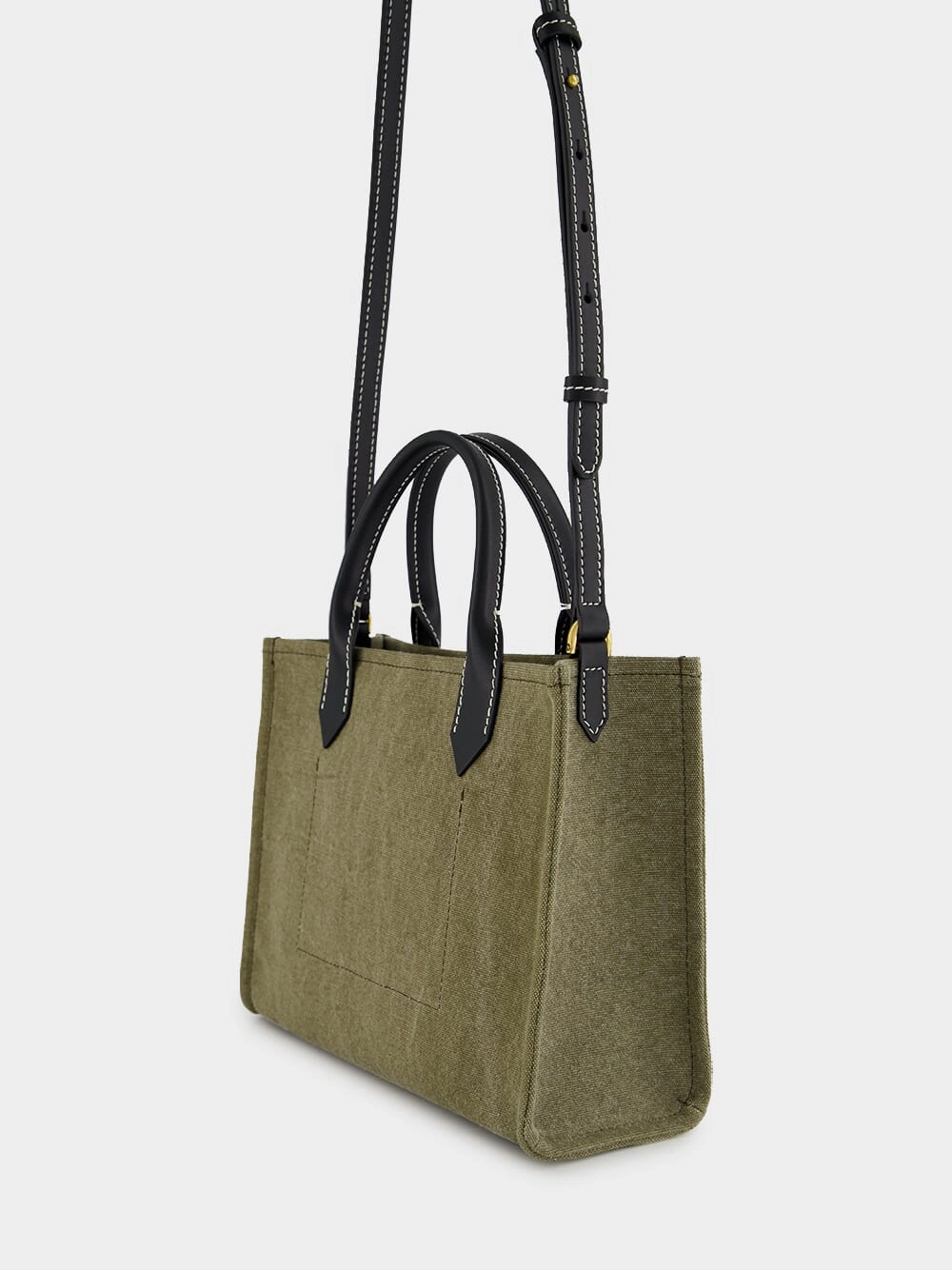 Khaki B-Army Small Tote Bag