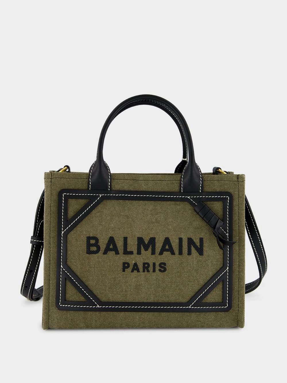 Khaki B-Army Small Tote Bag