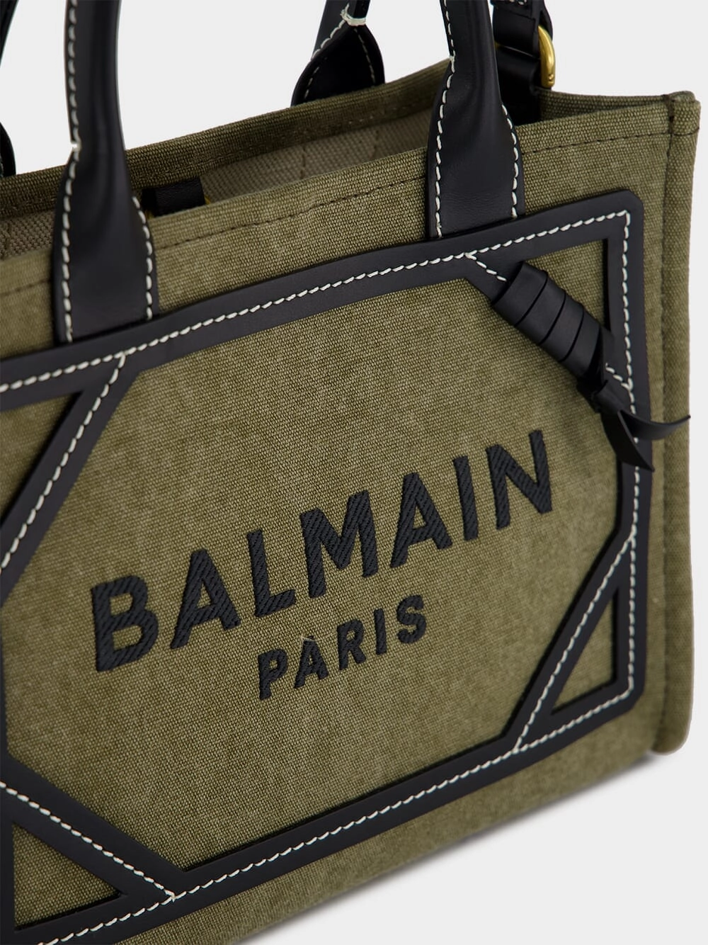 Khaki B-Army Small Tote Bag