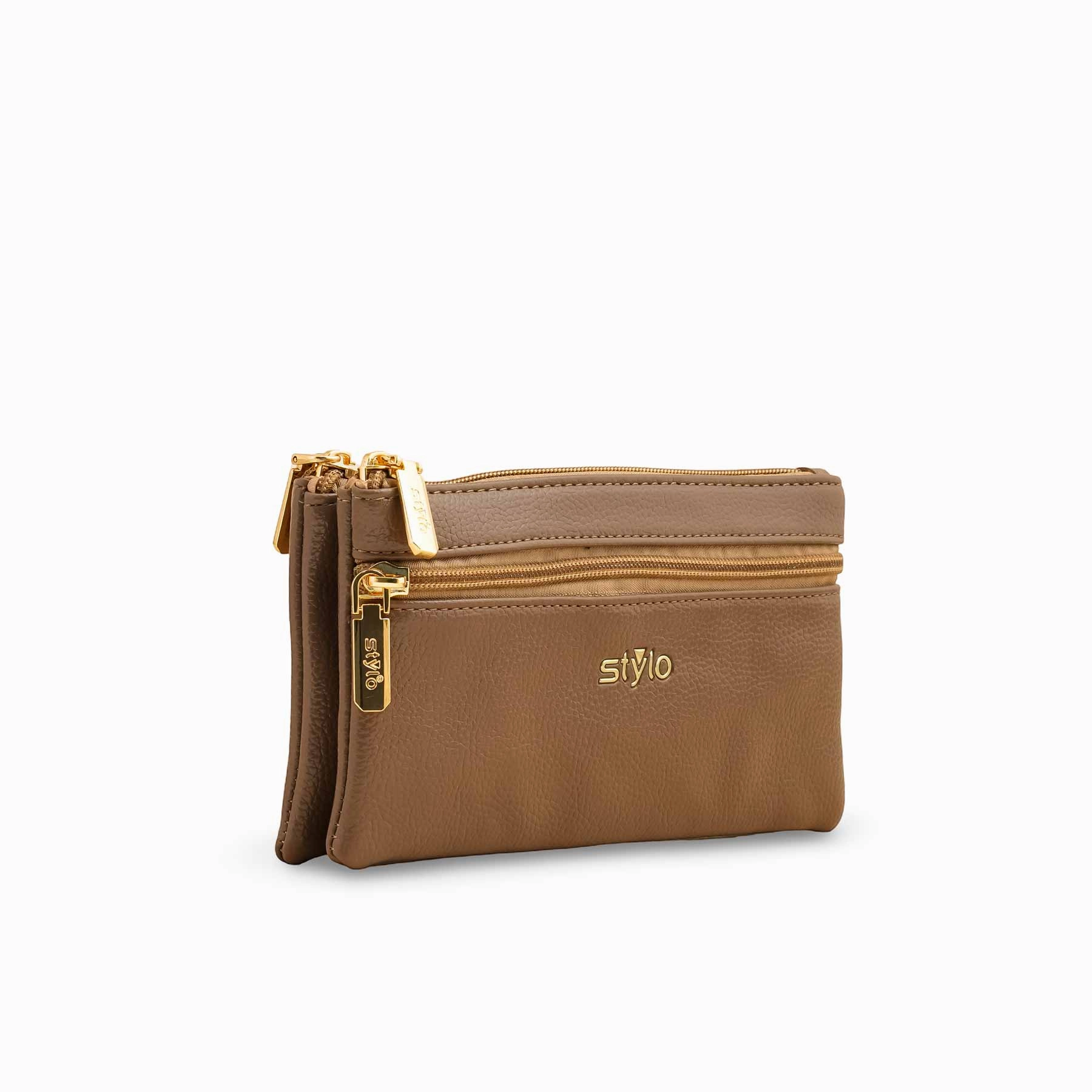 Khaki Casual Pouch For Women P97655