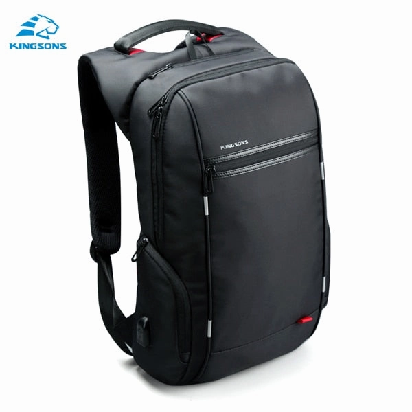 Kingsons 15"17"  Laptop Backpack External Usb Charge Computer Backpacks Anti-Theft Waterproof