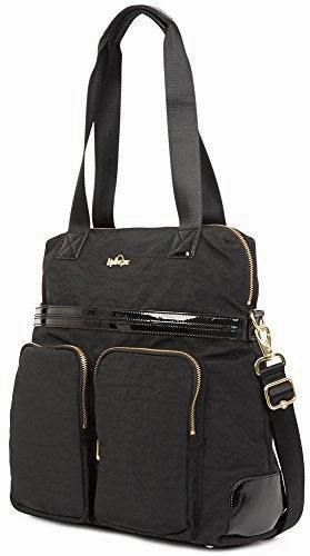 Kipling Camryn Solid Laptop Handbag, Black Patent Combo