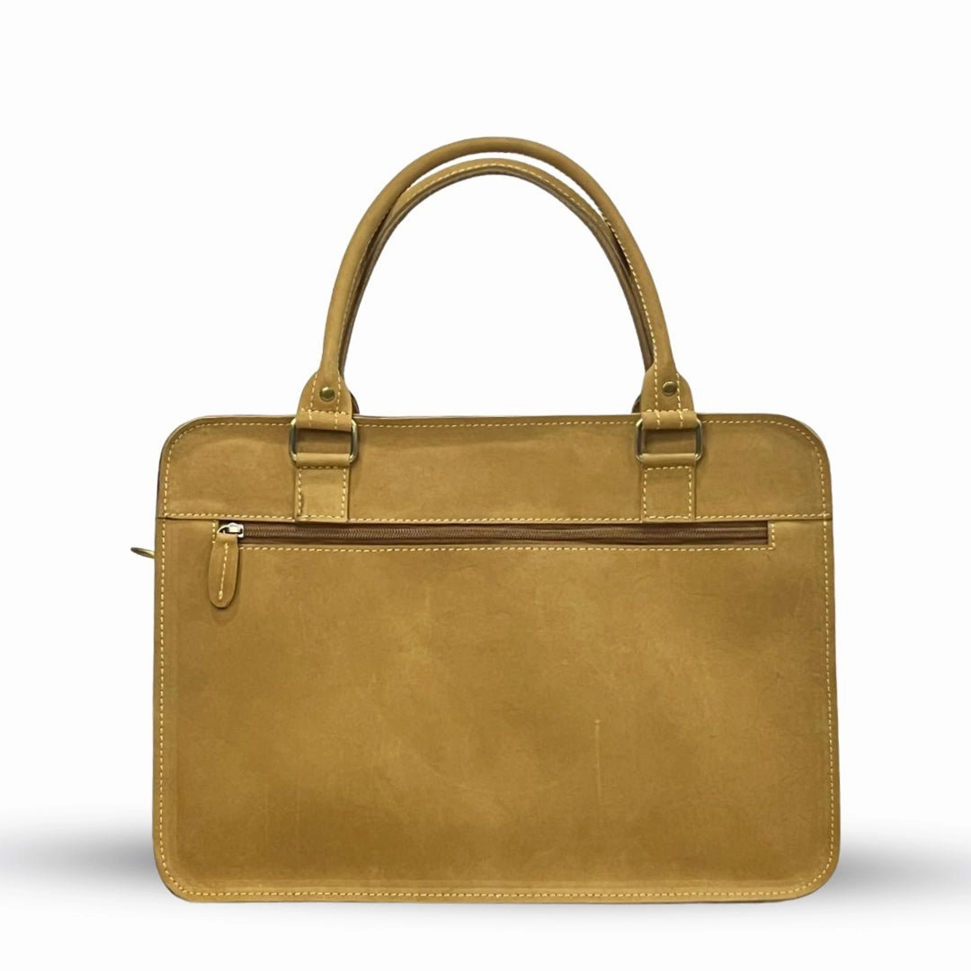 Laptop Bag Nubuck Camel Color