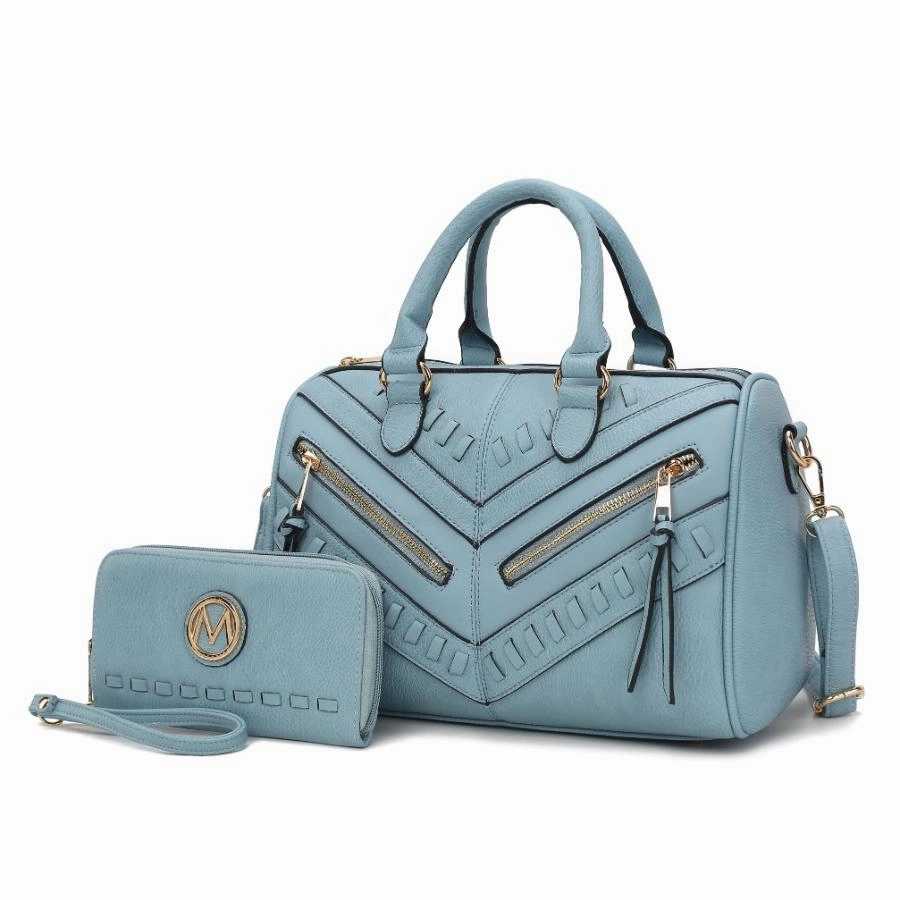Lara Vegan Leather Womens Satchel with wallet - 2 pieces
