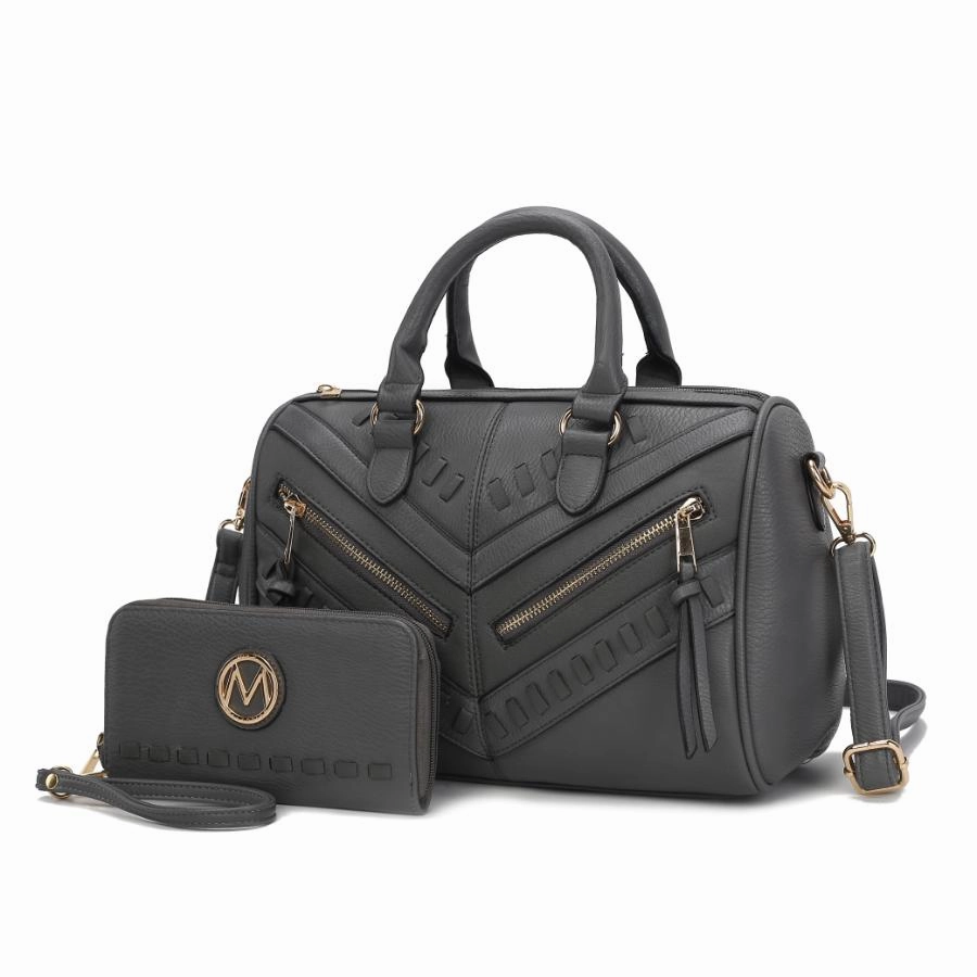 Lara Vegan Leather Womens Satchel with wallet - 2 pieces
