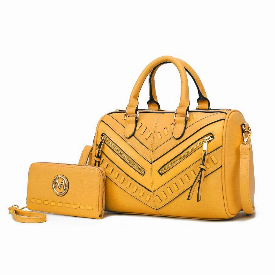 Lara Vegan Leather Womens Satchel with wallet - 2 pieces