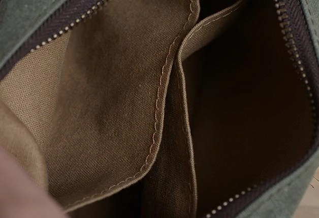 Large Canvas Green Mens Clutch Bag Zipper Wristlet Bag Phone Purse for Men