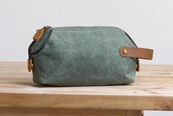 Large Canvas Mens Clutch Bag Zipper Wristlet Bag Phone Purse for Men