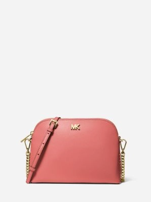 Large Crossgrain Leather Dome Crossbody Bag