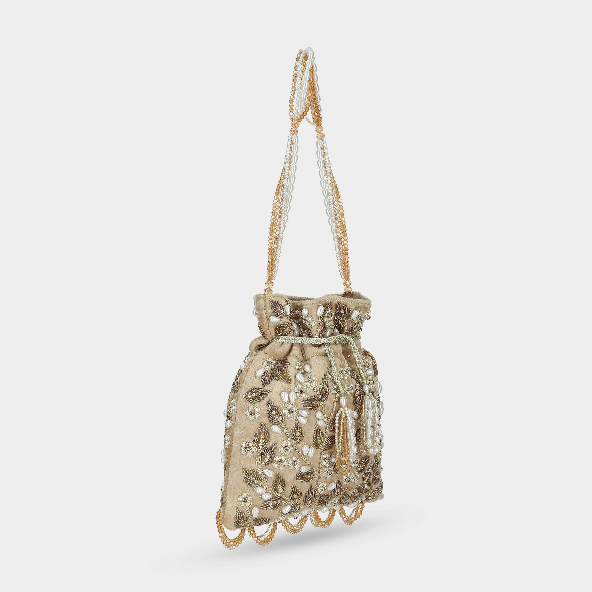 Lavie Luxe Bead Rose Gold Medium Women's Potli Rose
