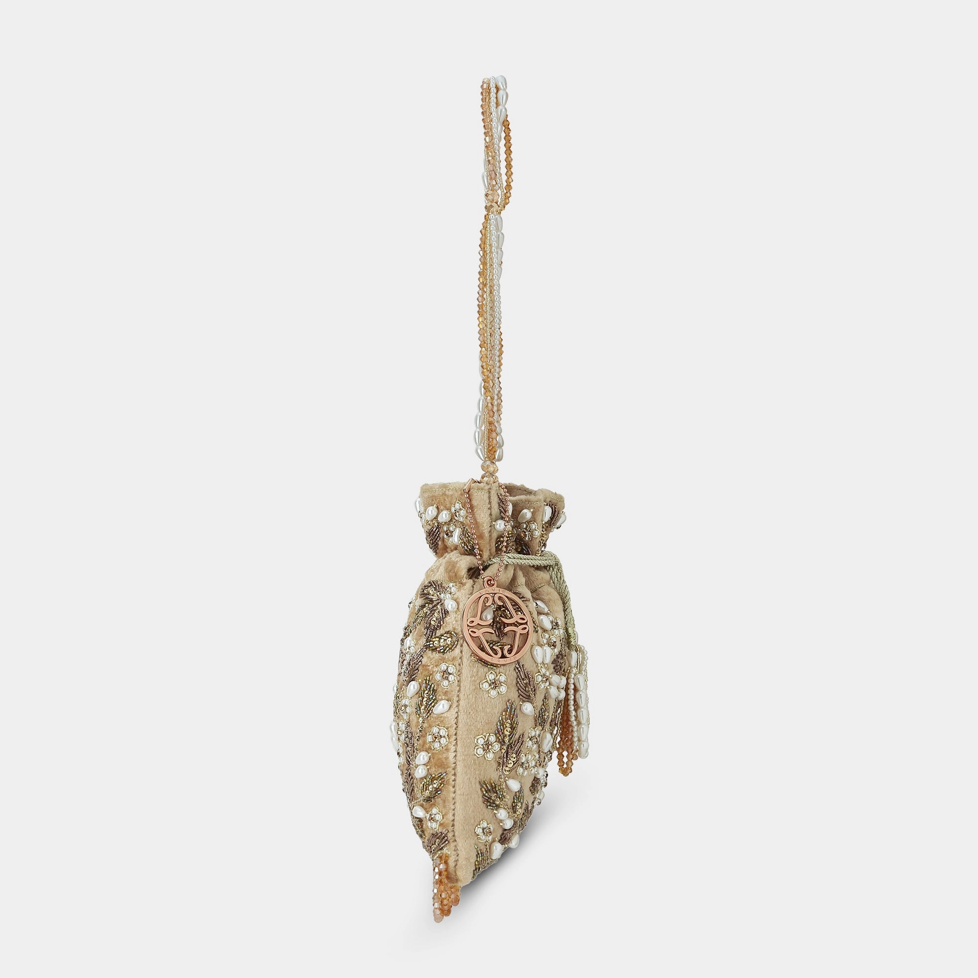 Lavie Luxe Bead Rose Gold Medium Women's Potli Rose