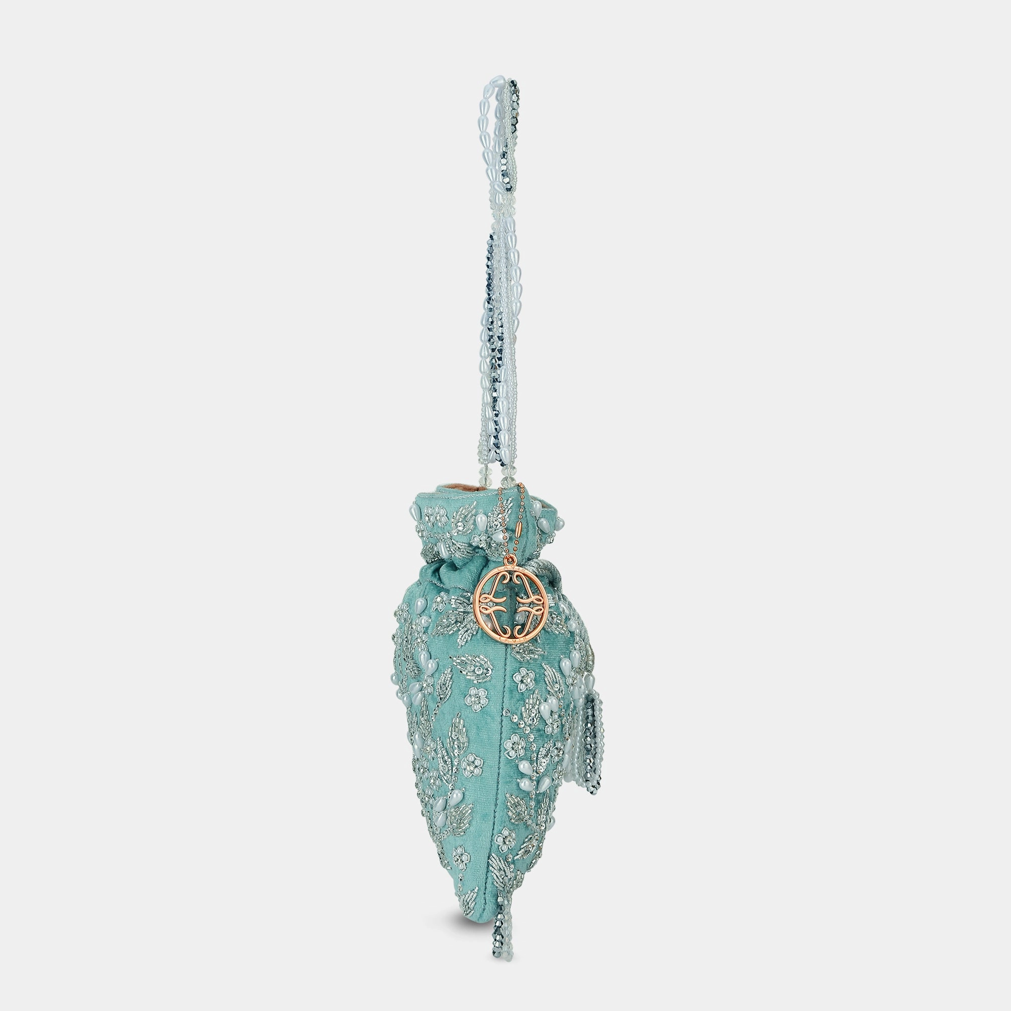 Lavie Luxe Bead Silver Medium Women's Potli Rose