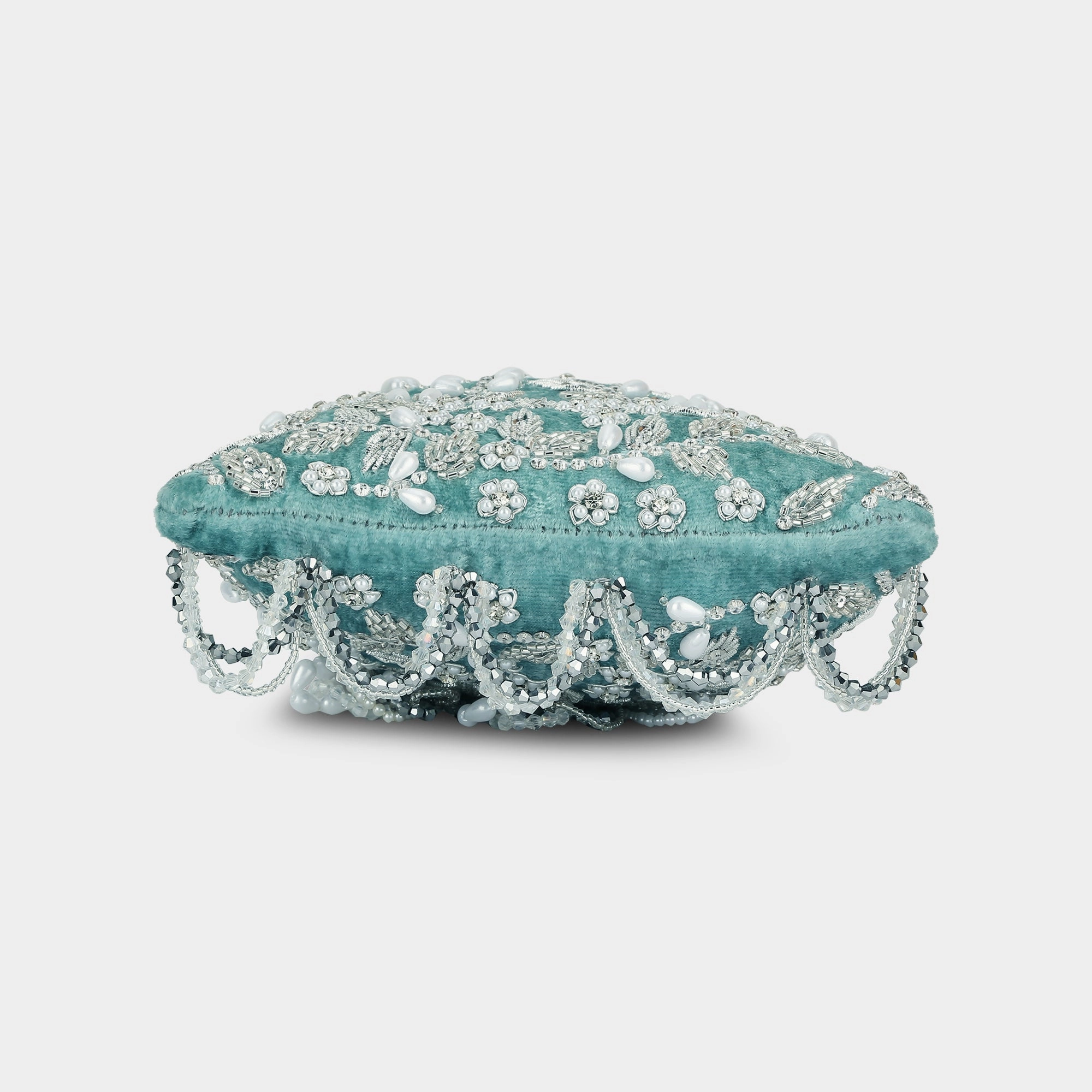 Lavie Luxe Bead Silver Medium Women's Potli Rose
