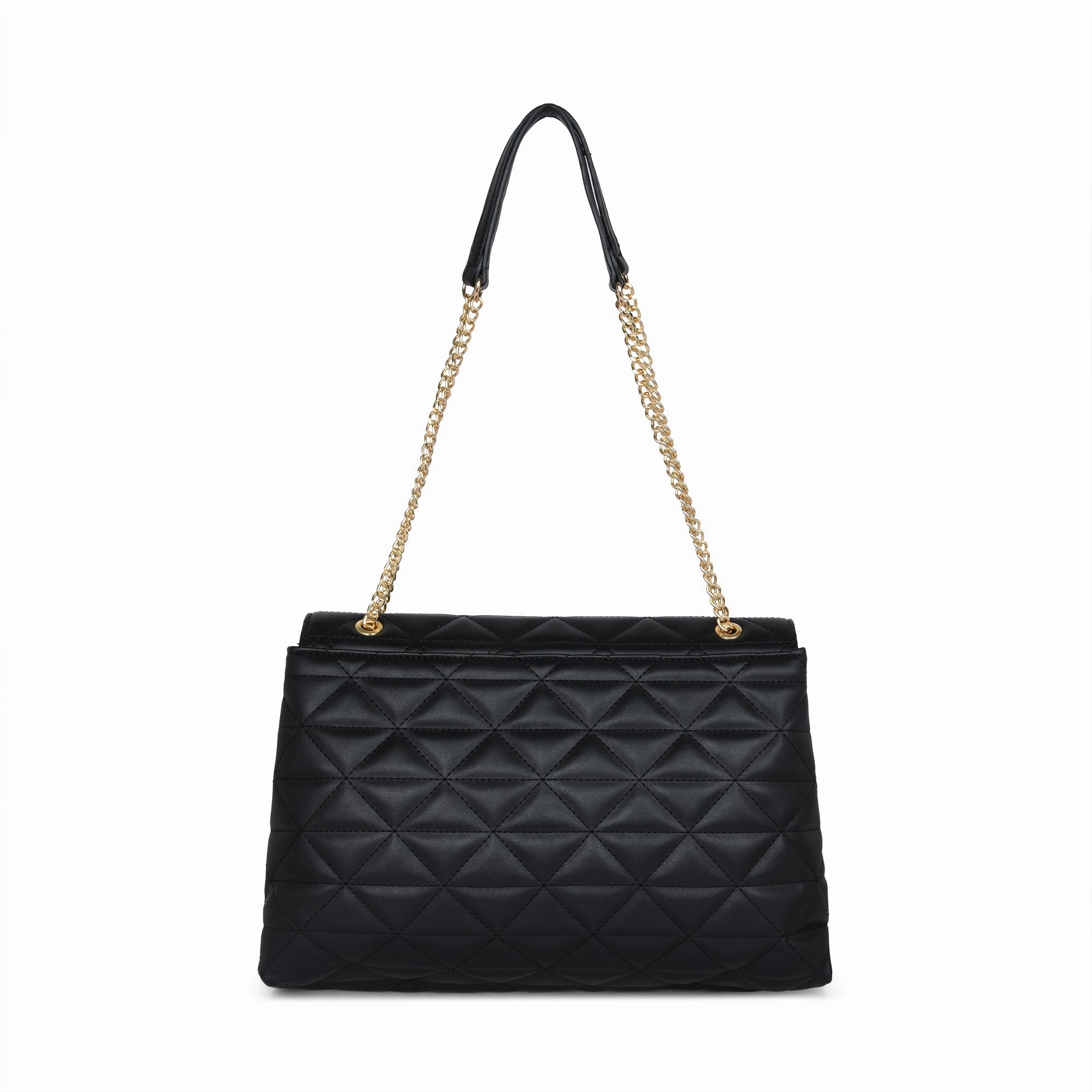 Lavie Luxe Black Large Women's Eden Flap Satchel Bag