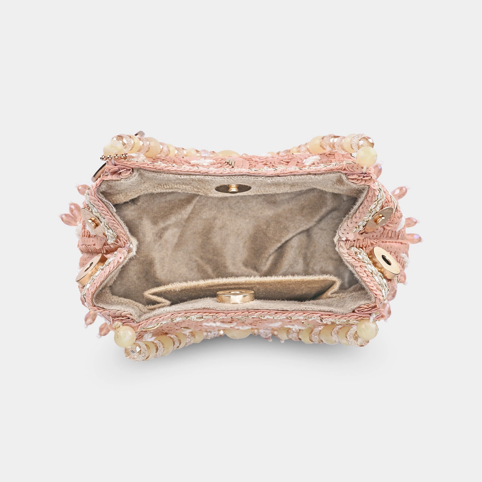 Lavie Luxe Crown Rose Gold Medium Women's Potli