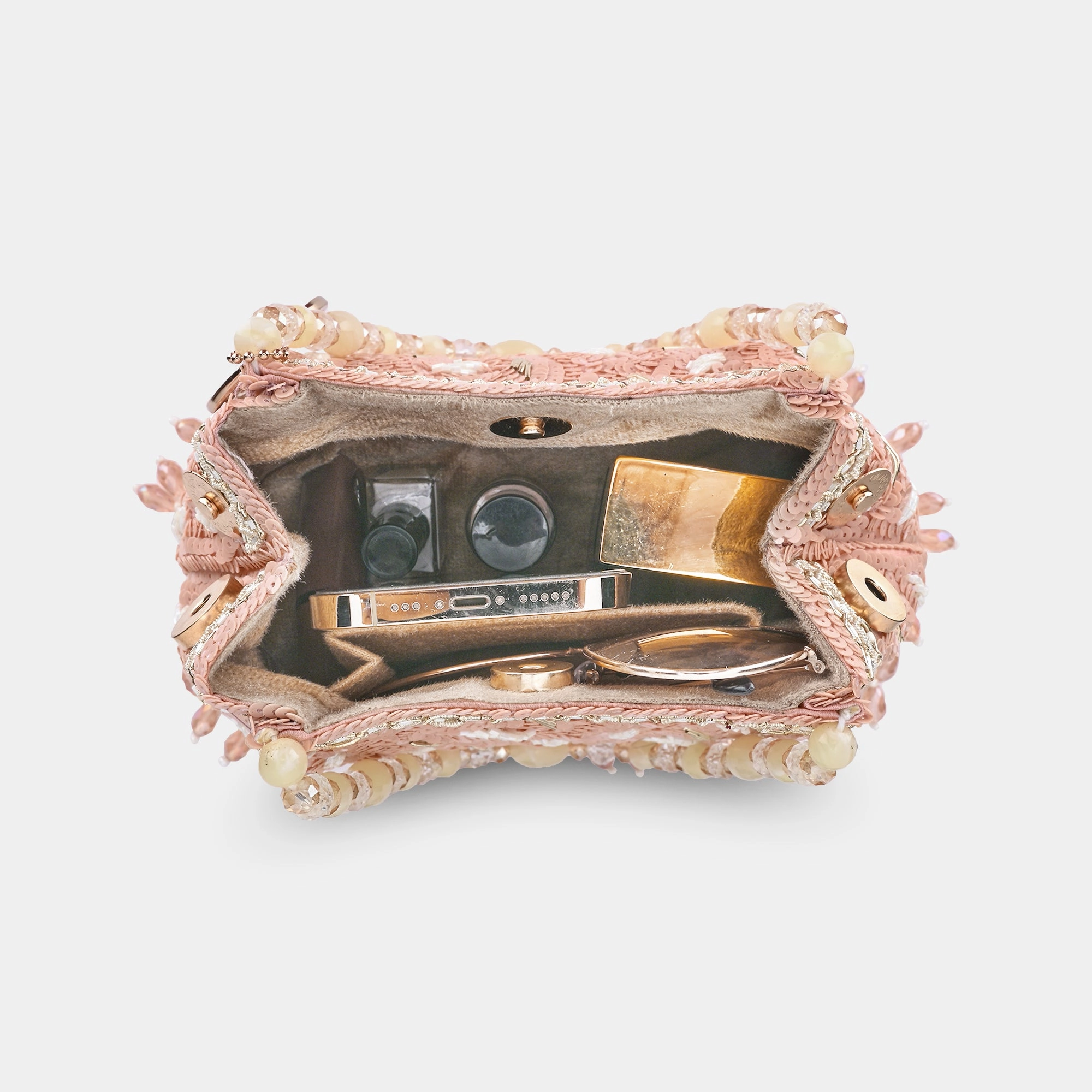 Lavie Luxe Crown Rose Gold Medium Women's Potli