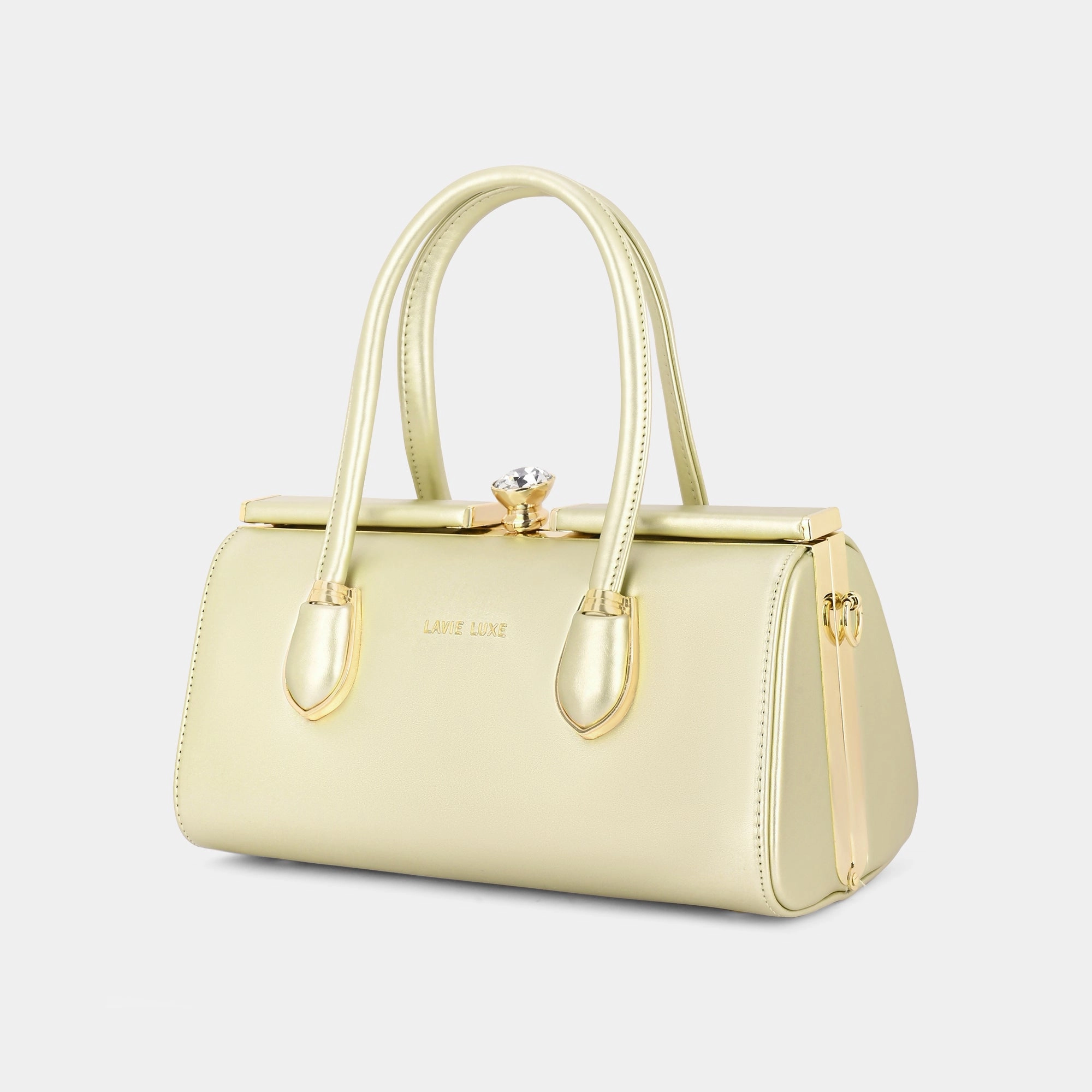 Lavie Luxe Dazzle Gold Medium Women's Framed Bag