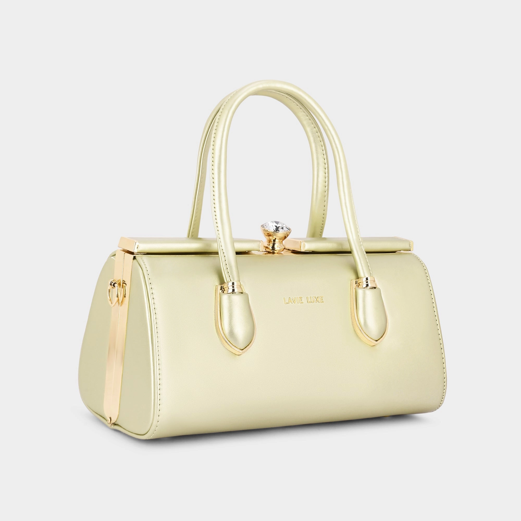 Lavie Luxe Dazzle Gold Medium Women's Framed Bag