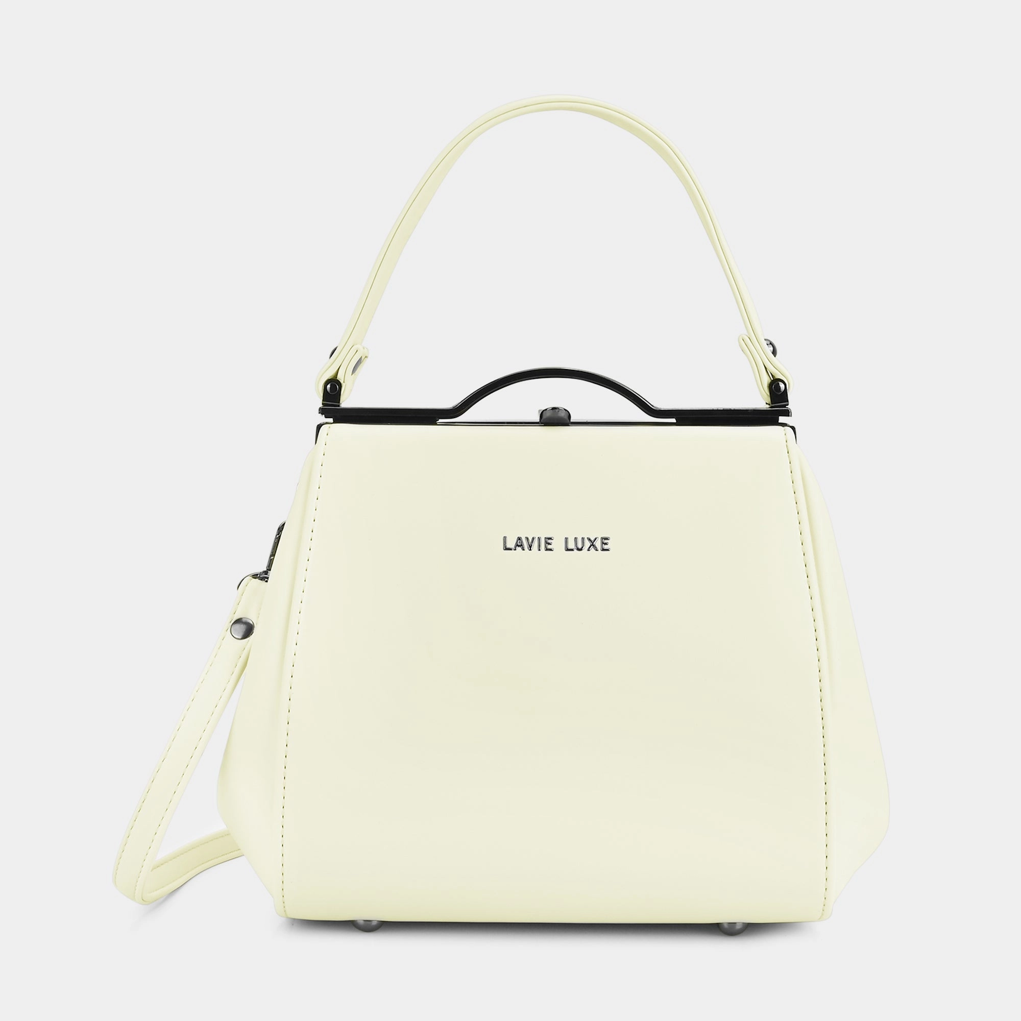 Lavie Luxe Fluff Frame Offwhite Medium Women's Framed Bag