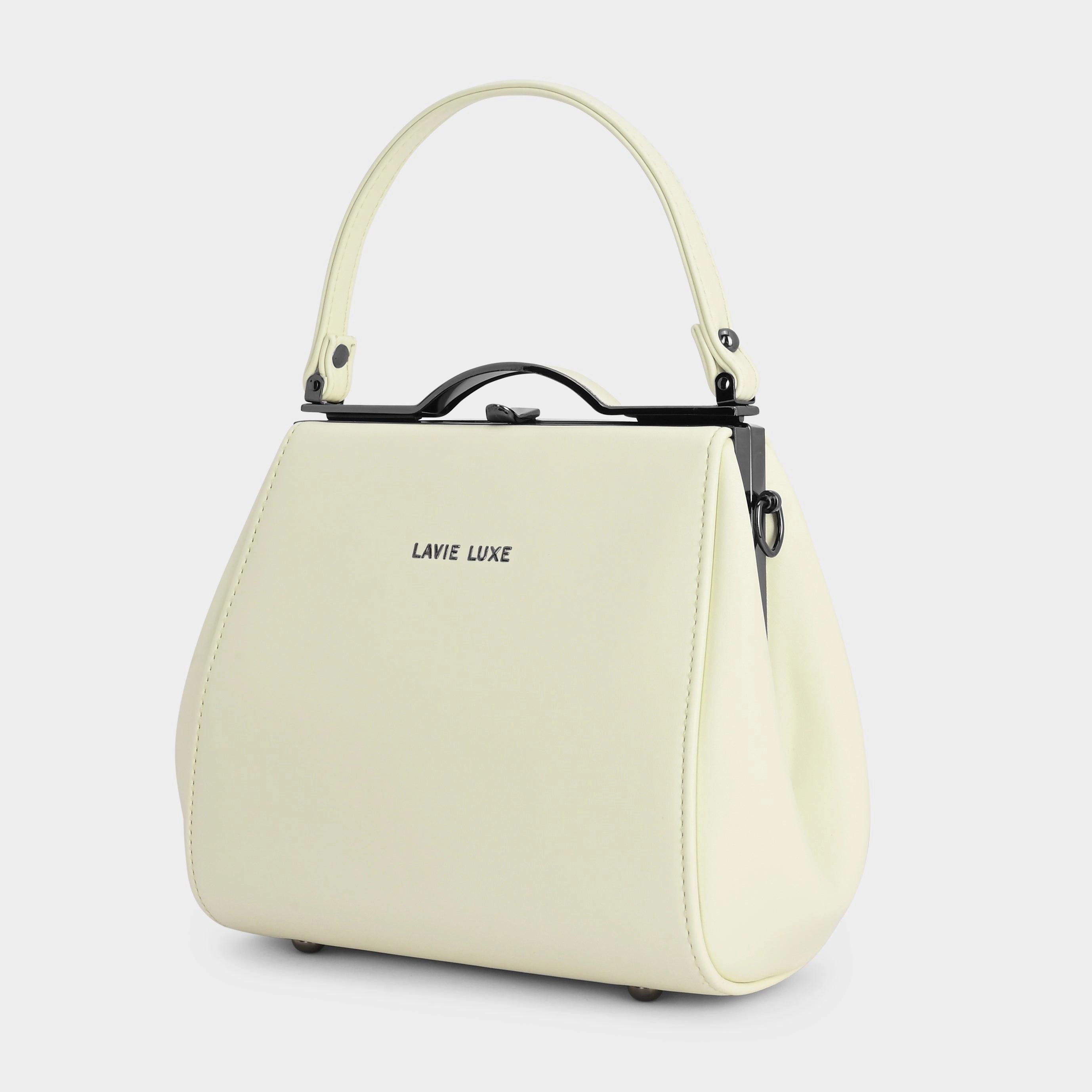 Lavie Luxe Fluff Frame Offwhite Medium Women's Framed Bag