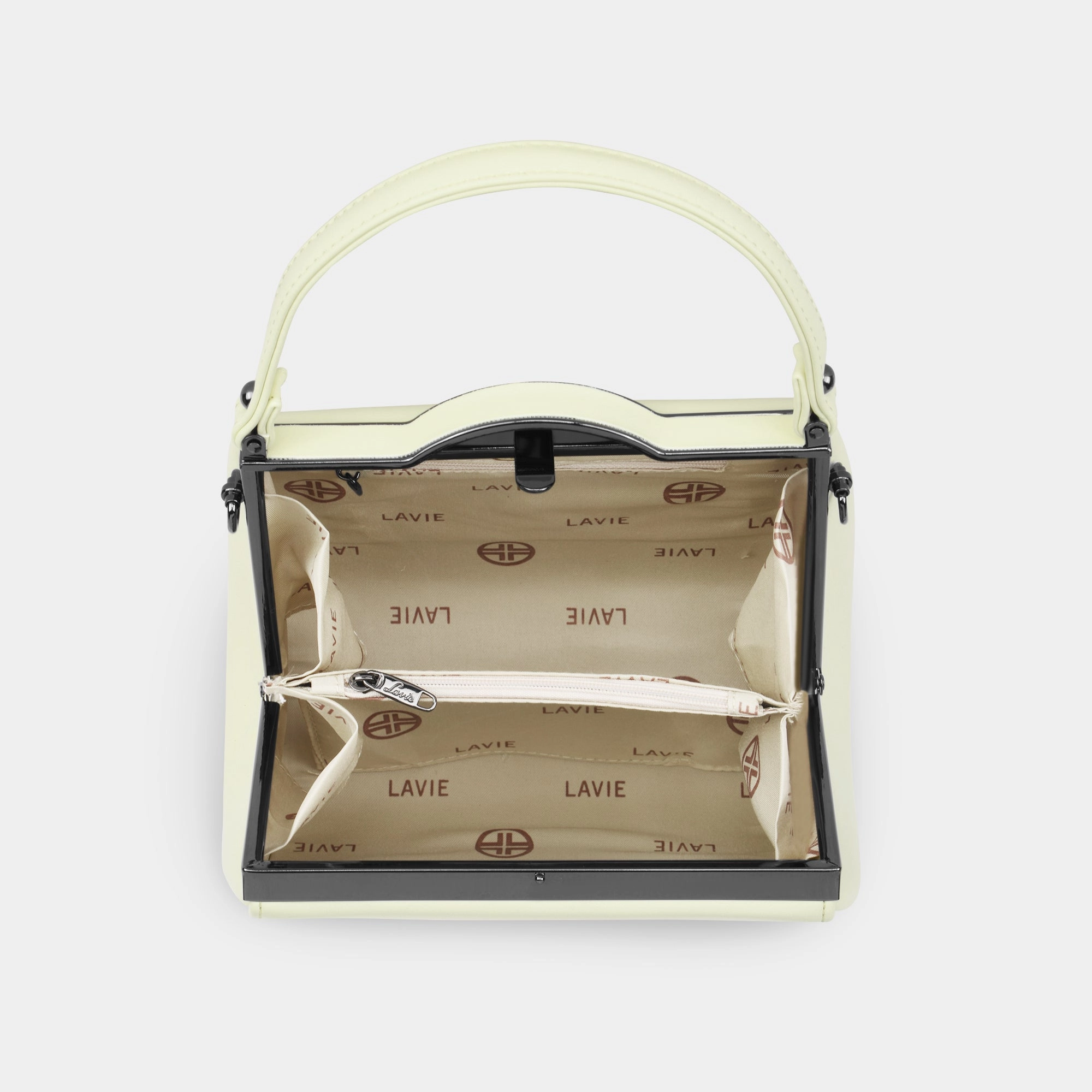 Lavie Luxe Fluff Frame Offwhite Medium Women's Framed Bag