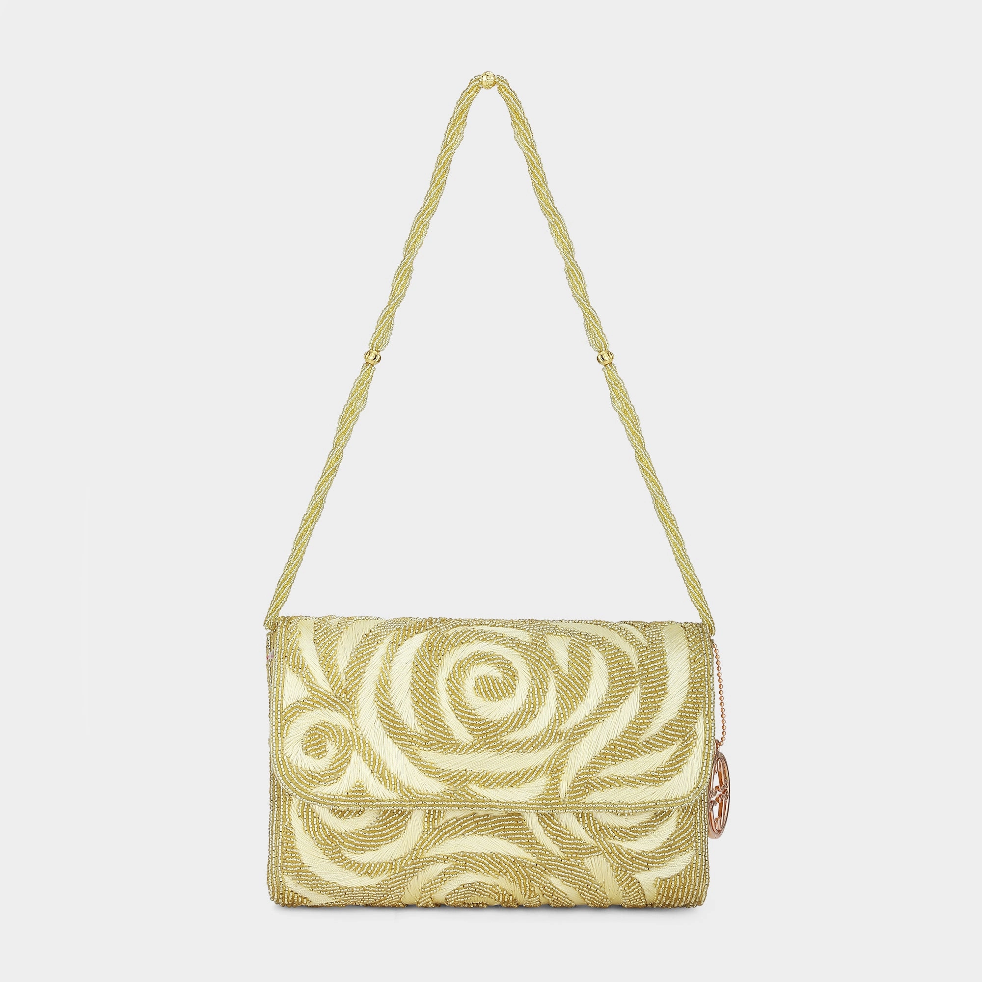 Lavie Luxe Gemmy Gold Medium Women's Flap Clutch