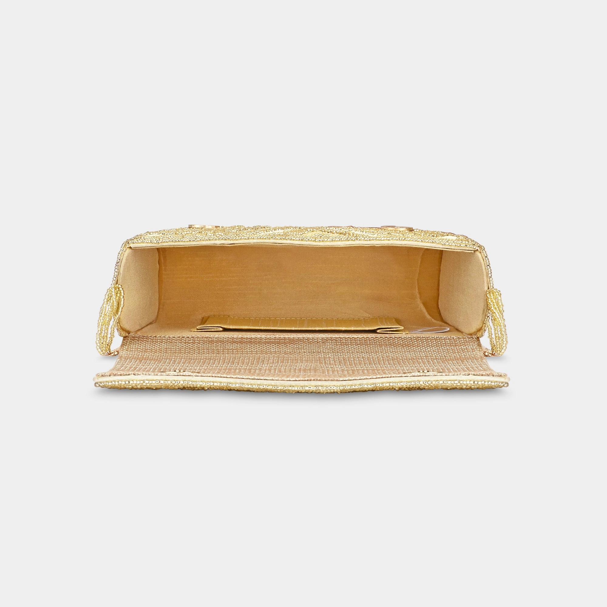 Lavie Luxe Gemmy Gold Medium Women's Flap Clutch