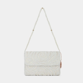 Lavie Luxe Gemmy White Medium Women's Flap Clutch