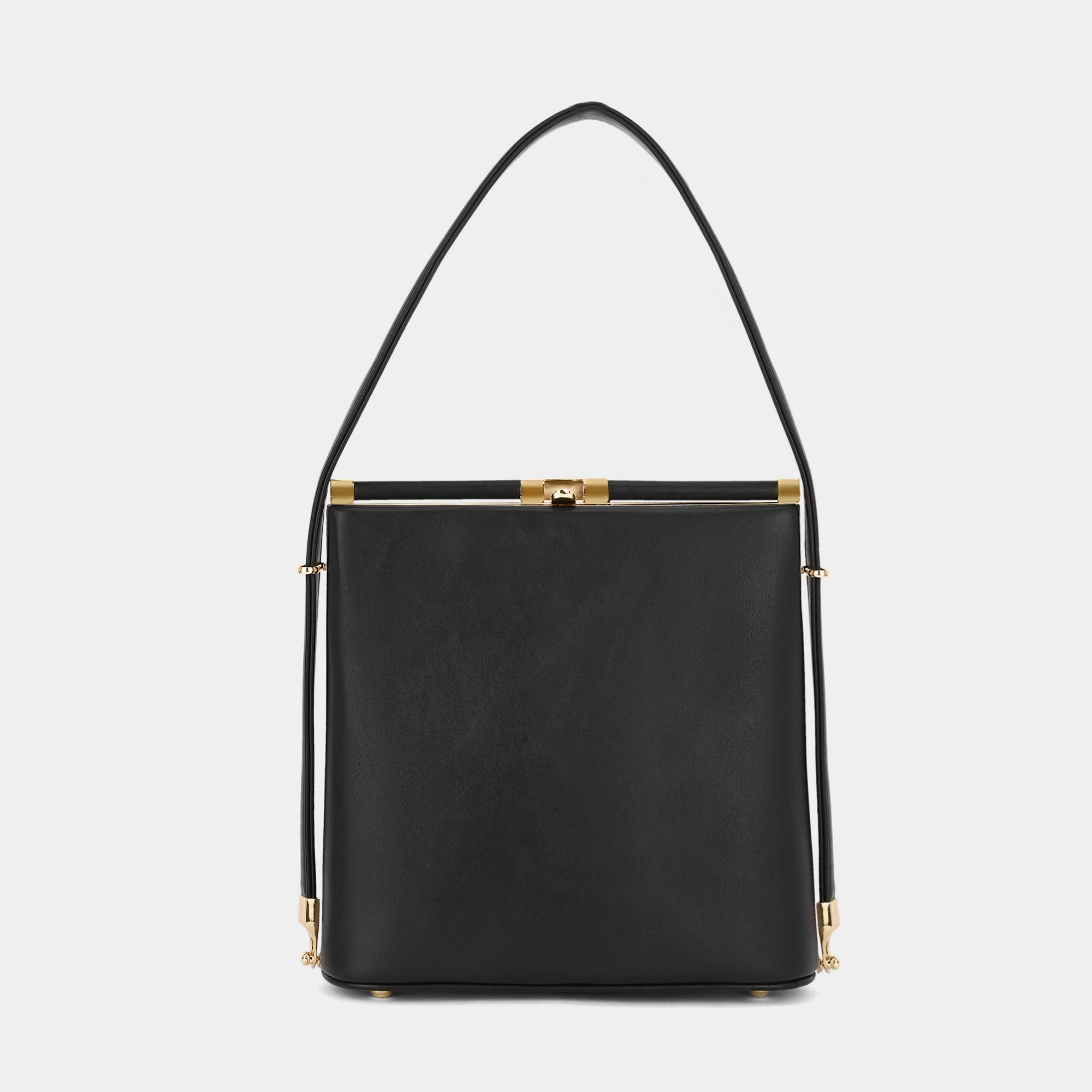 Lavie Luxe Glare Black Medium Women's Framed Bag