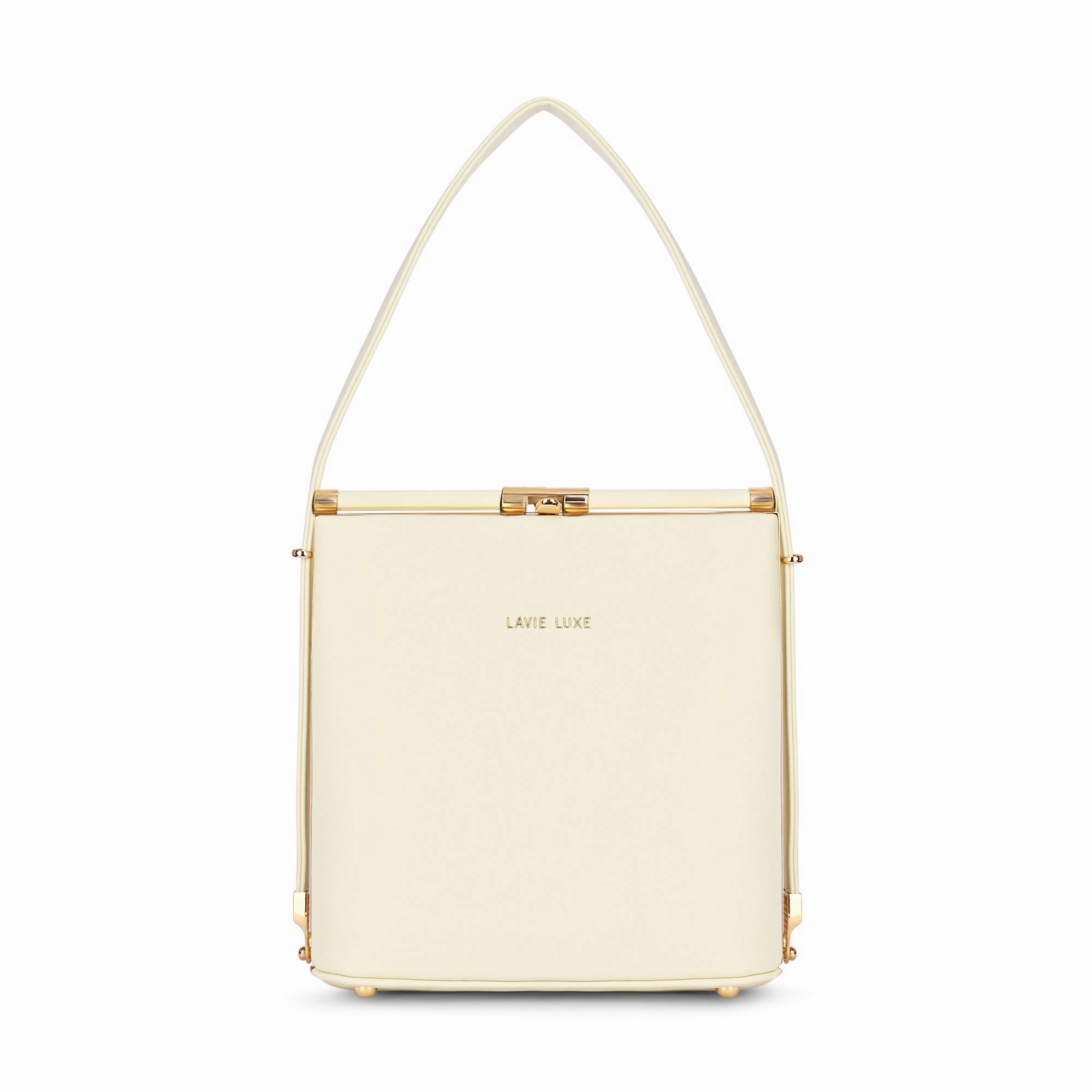 Lavie Luxe Glare Offwhite Medium Women's Framed Bag