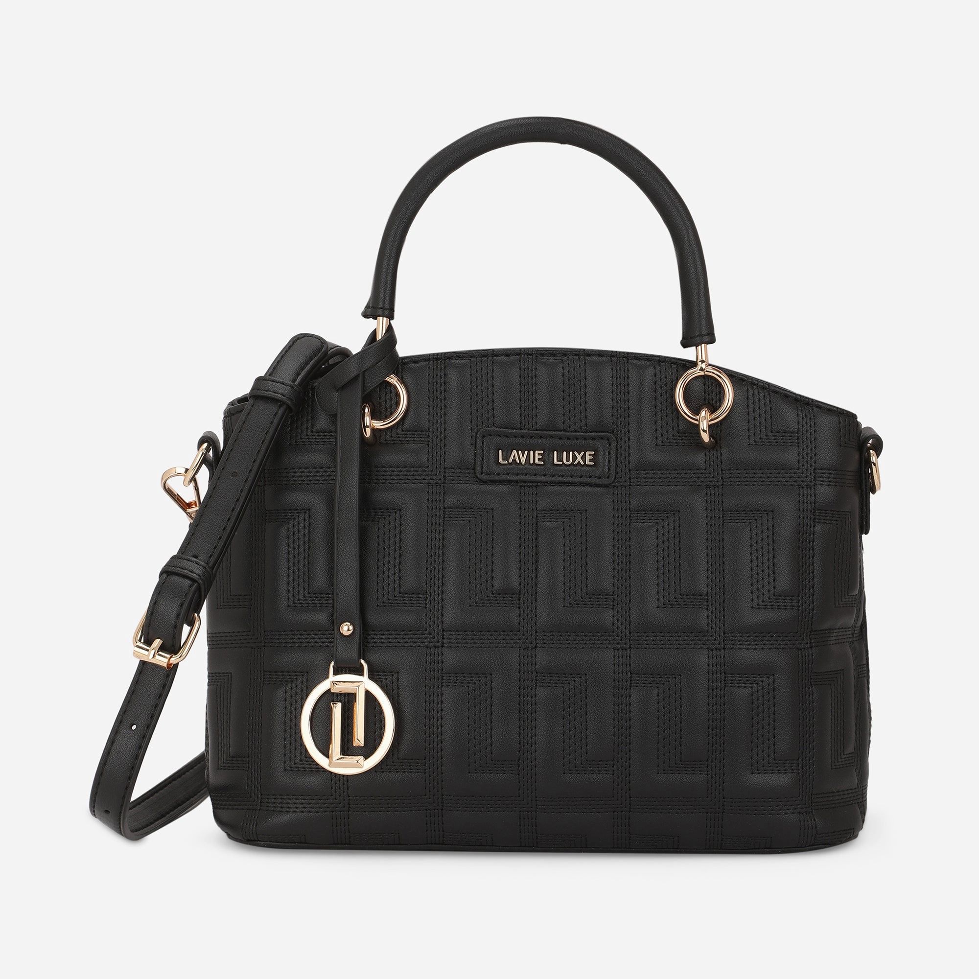 Lavie Luxe Label Black Small Women's Satchel