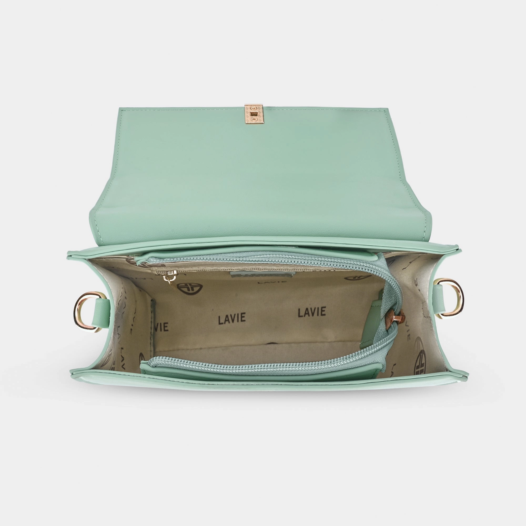 Lavie Luxe Merci Mint Small Women's Flap Satchel