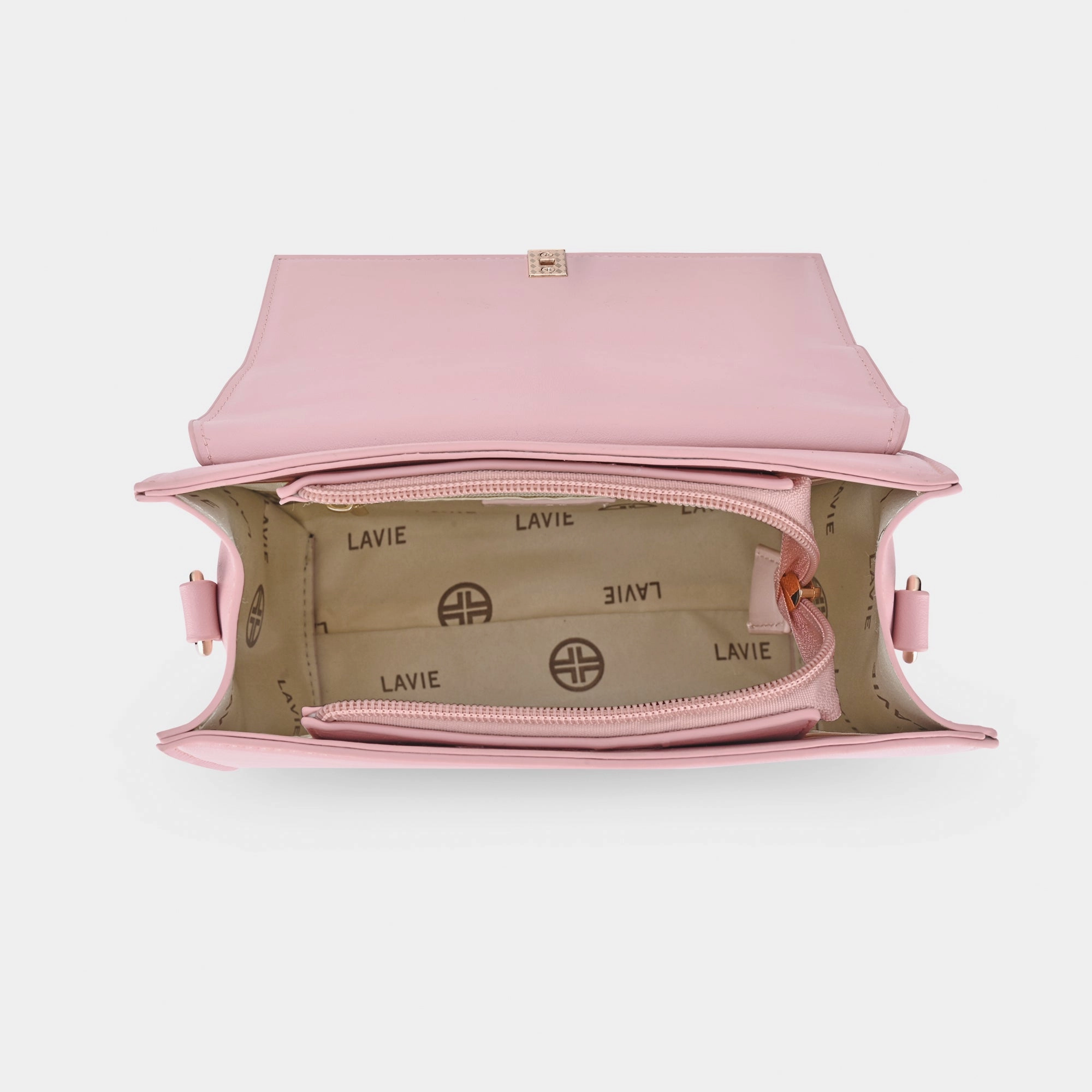 Lavie Luxe Merci Pink Small Women's Flap Satchel