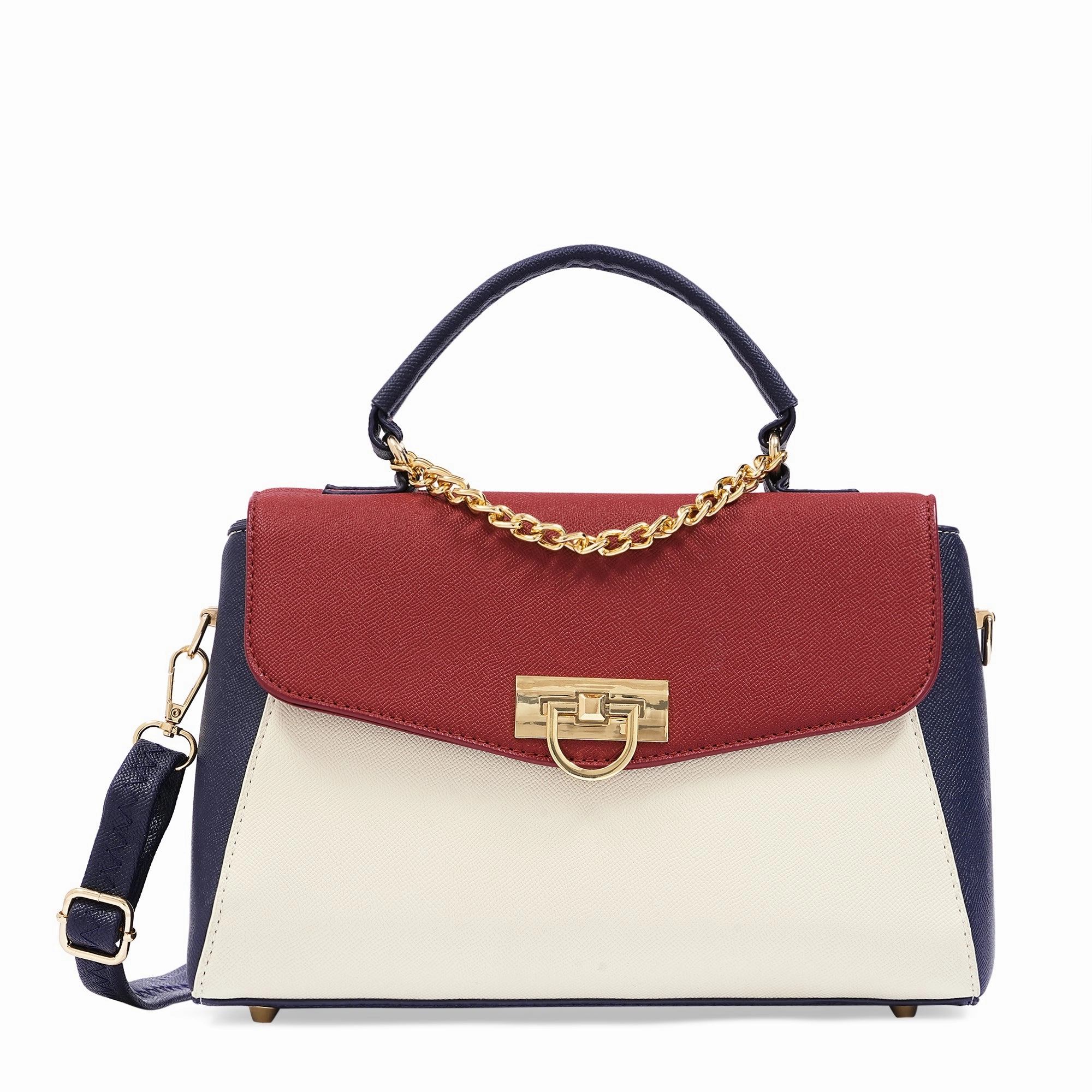 Lavie Luxe Pine Red Small Flap Women's Satchel Handbag