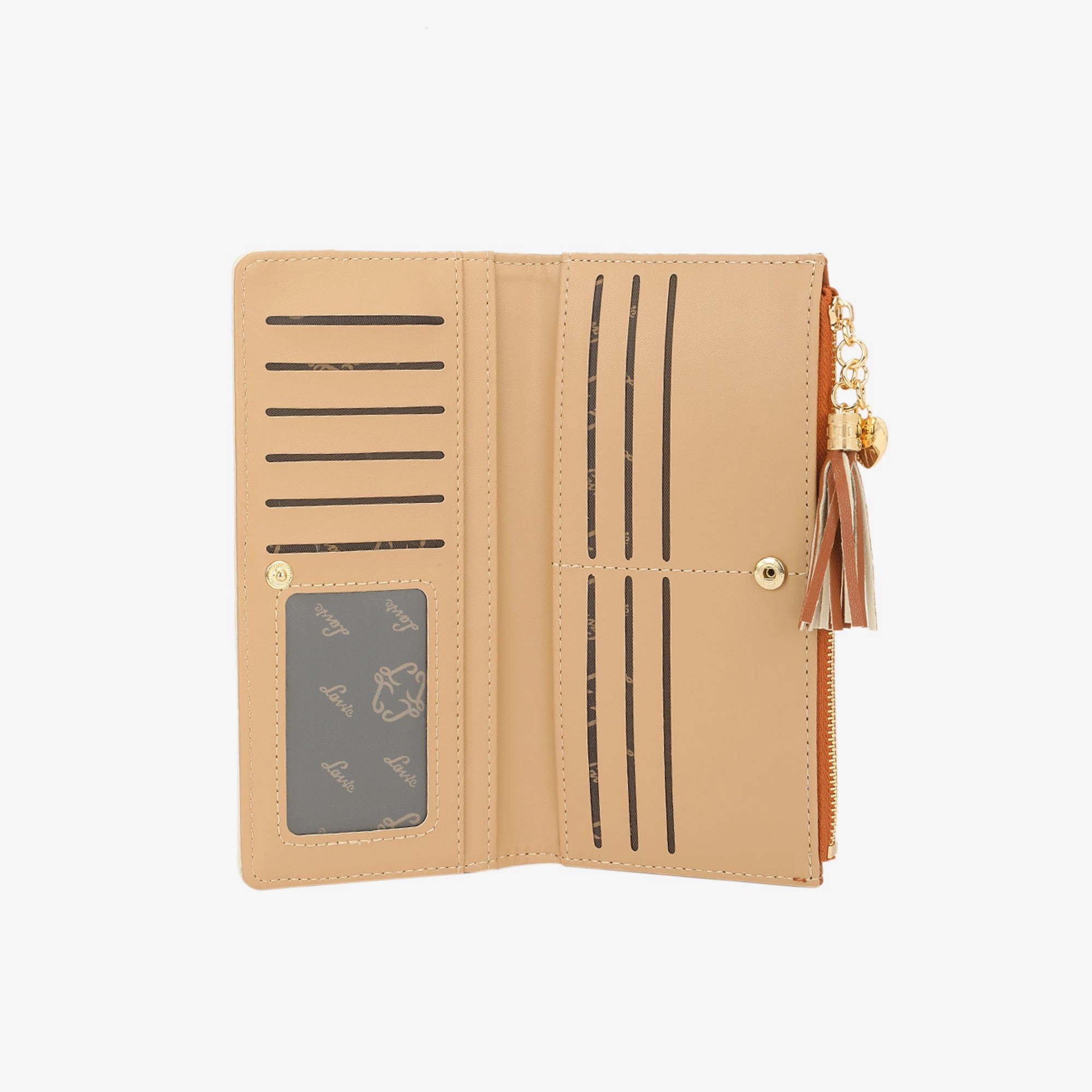 Lavie Luxe Safain24 Tan Large Women's Bifold Wallet