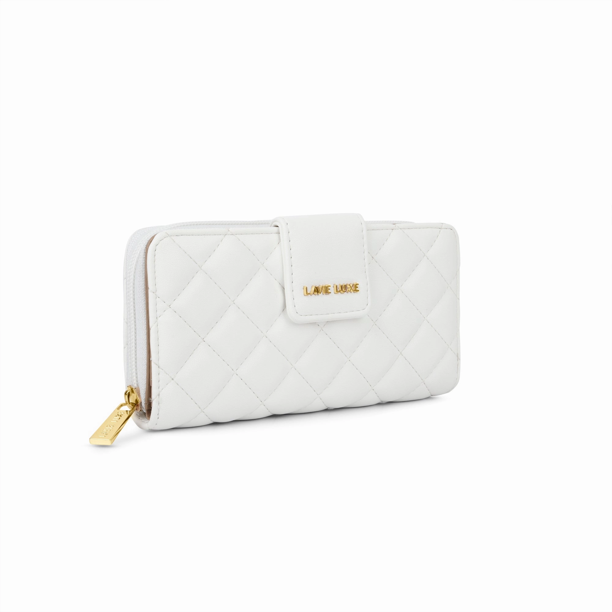 Lavie Luxe White Large Women's Diamond Bifold Wallet