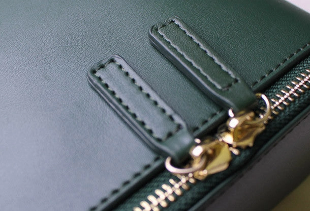 Leather bucket bag shoulder bag Green Red White black for women leather crossbody bag