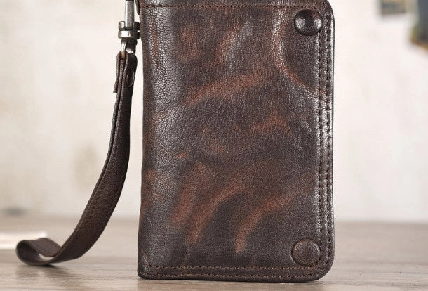 Leather Clutch Wallet Leather Wristlet Wallet for Men Wristlet Wallet Small Wristlet Wallet