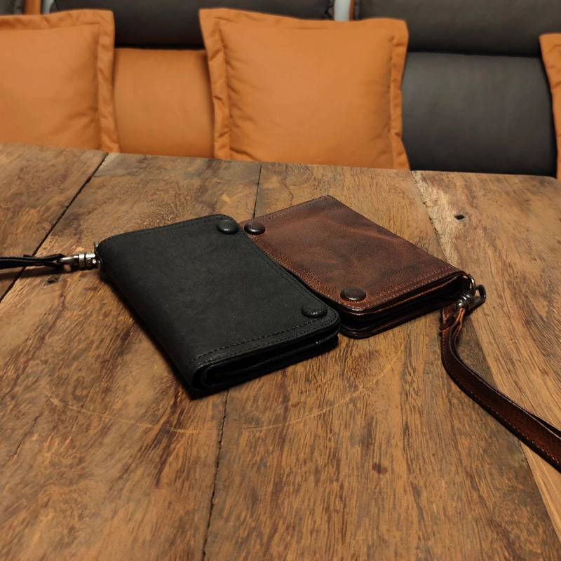 Leather Clutch Wallet Leather Wristlet Wallet for Men Wristlet Wallet Small Wristlet Wallet