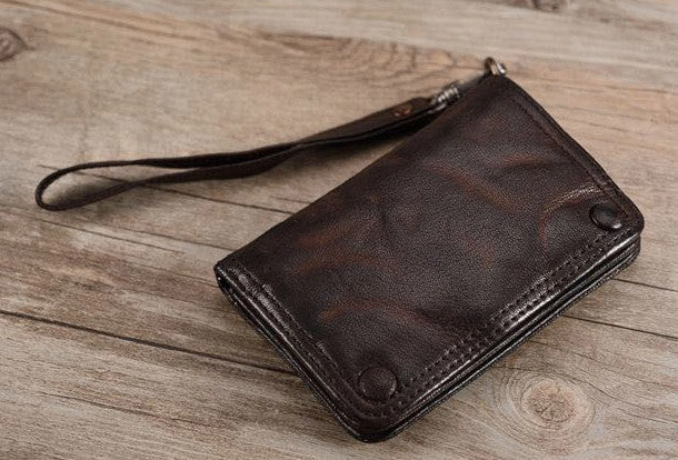 Leather Clutch Wallet Leather Wristlet Wallet for Men Wristlet Wallet Small Wristlet Wallet