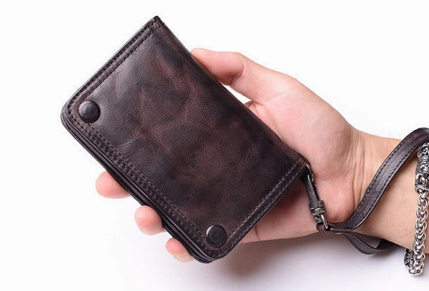 Leather Clutch Wallet Leather Wristlet Wallet for Men Wristlet Wallet Small Wristlet Wallet