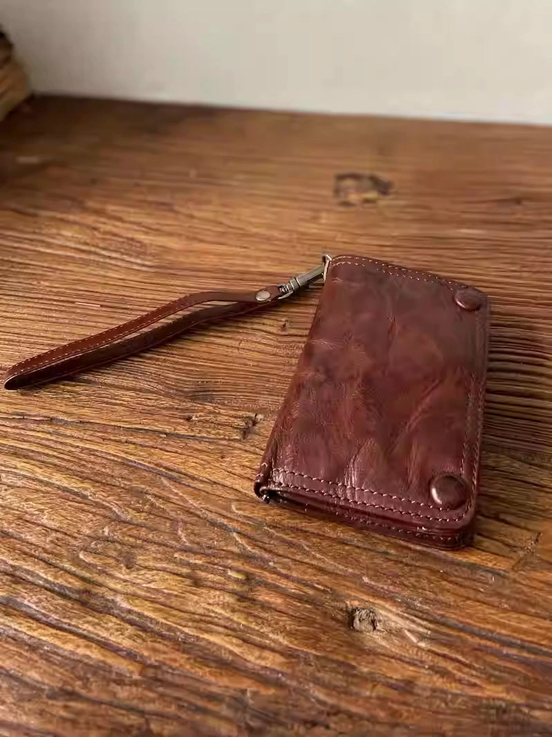Leather Clutch Wallet Leather Wristlet Wallet for Men Wristlet Wallet Small Wristlet Wallet
