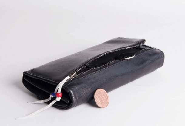 Leather Long clutch wallet leather black men wallet long wallet