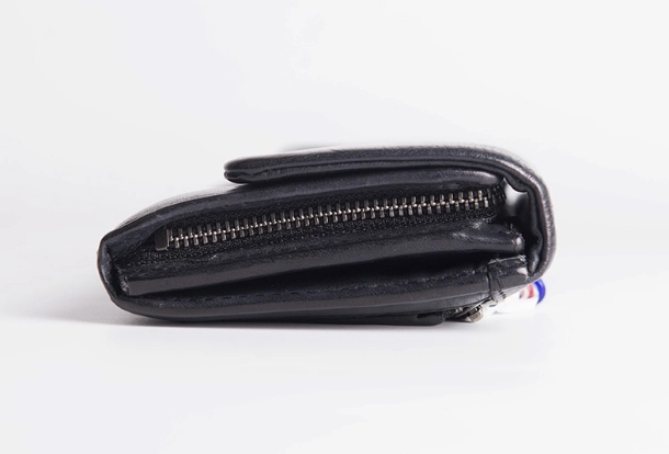 Leather Long clutch wallet leather black men wallet long wallet